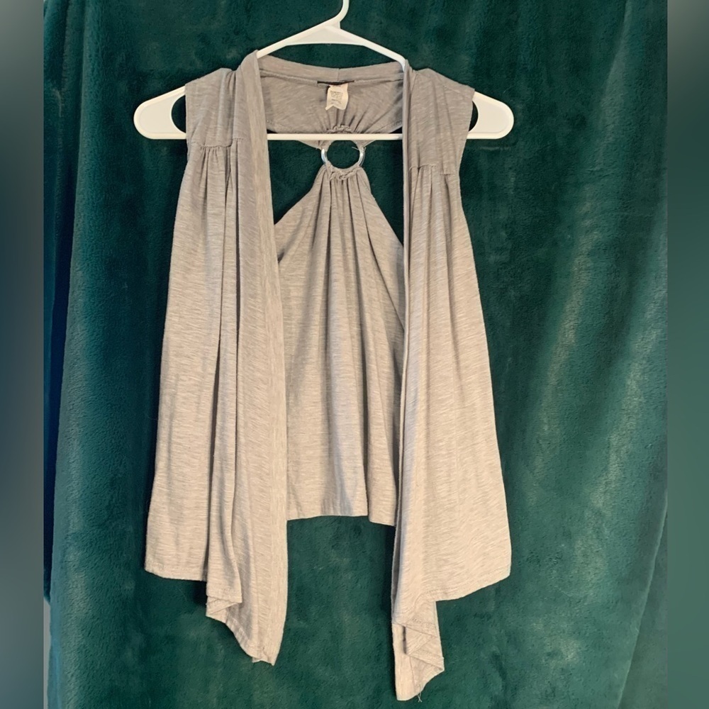 Candy Rain vest, grey, small.